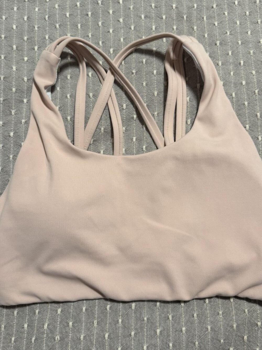 Senita Athletics Strappy Sports Bra Blush Size S